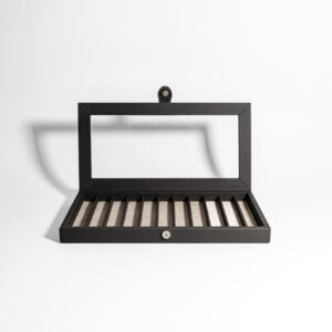 Caja plumas vidrio