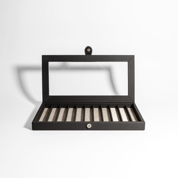 Caja plumas vidrio